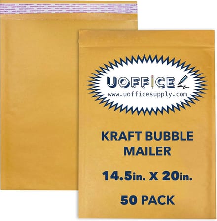 50 Kraft Enveloppen met Bubbelplastic voor Beschermende Verzending