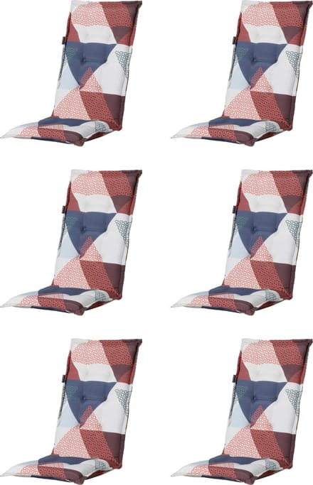 Madison - Tuinkussen - Universeel - Triangle Blue - 6 stuks - 123x50cm