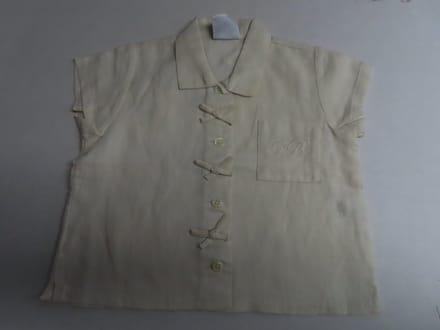 Petit Bateau - Blouse - - Meisje - ecru - Effen - Strikjes - 2 jaar 86