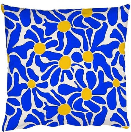 Sierkussens - Kussentjes Woonkamer - 40x40 cm - Abstract - Bloem - Blauw