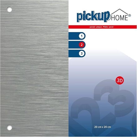Pickup 3D Home plaat alu sandwich blanco Dibond 3 mm - 20x20 cm