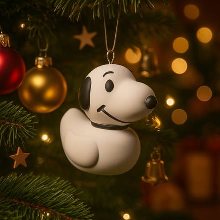 Kerstboom hanger Klein Snoopy Eend Beeldje – Schattige 3D-geprinte kerst decoratie