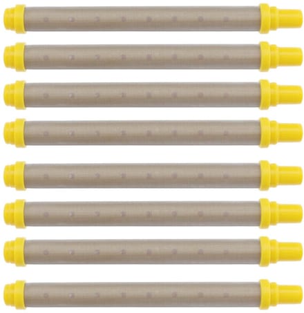 Allecto - Spray Lance Filterelementen - 100 Mesh - 8 Stuks - Geel
