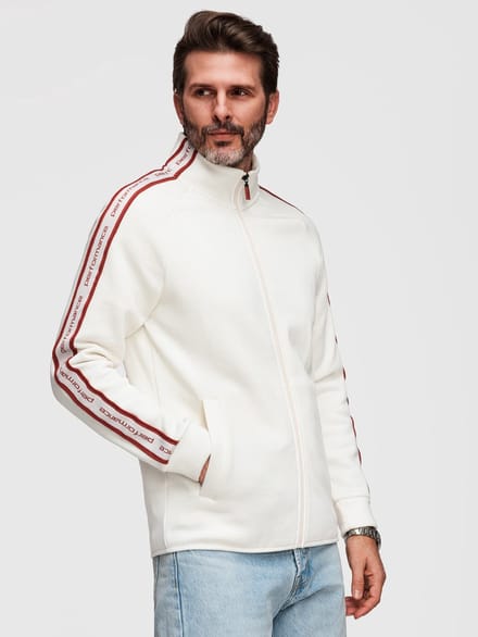 OMBRE Sweater - Regular Fit - Katoen - Lange Mouw Wit M