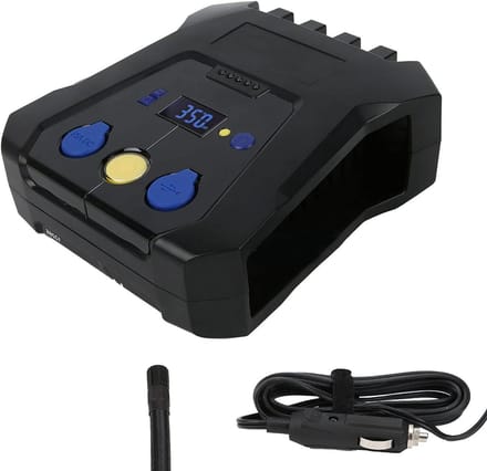 Draagbare Bandenpomp - Digitale Luchtpomp - Banden Snel Oppompen - Automatische Uitschakeling - 12V DC - Zwart