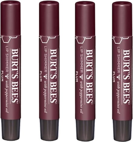 BURT'S BEES - Lip Shimmer Plum - 4 Pak - Voordeelverpakking