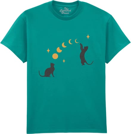 Katten Cat And Moon Bow The Coloured House T-shirt M