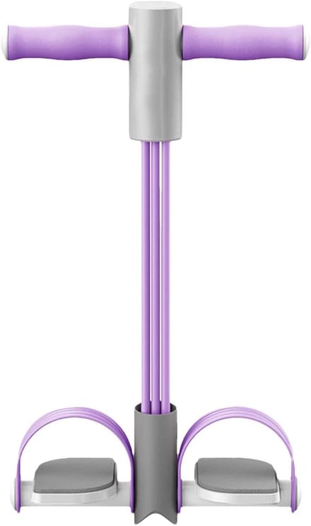 Fitness spantouw - Elastische trainer - Lichaam trainen - Met 6 ABS-buizen - 55 x 27 cm - Paars