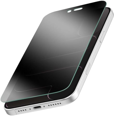 Eiger, Screenprotector geschikt voor iPhone Air - Privacy Filter Glass, Transparant zwart