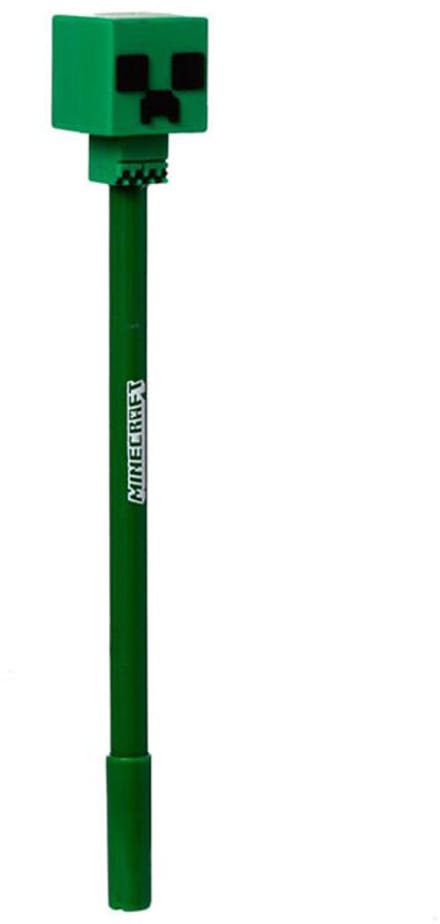 Pen Blauw - Minecraft Creeper Groen Chibi-Top - Uitwisbaar Inkredible - 17.5cm
