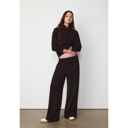 Stradivarius Soft touch sweater met rits  Zwart S
