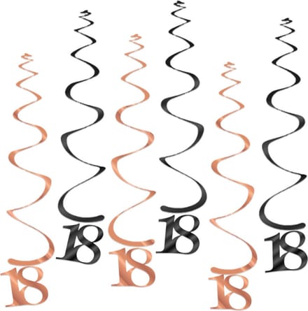BTH – Slingers – Verjaardag Versiering – Feestversiering - 18 Jaar - Slinger – Decoratie - Feest Artikelen - Rosegoud