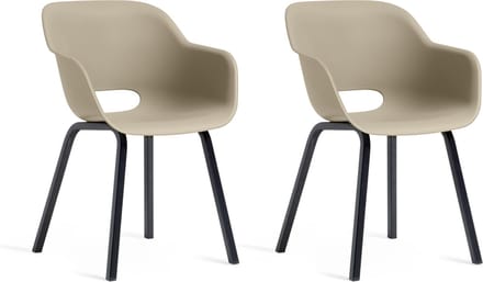 Keter Noa Tuinstoel - 2 stuks - 55x56,5x80cm - metalen frame - Salie Groen