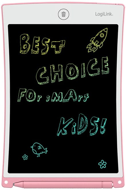 LCD-kinderschrijftablet 8,5", wis- en herschrijfbaar, oogvriendelijk, roze
