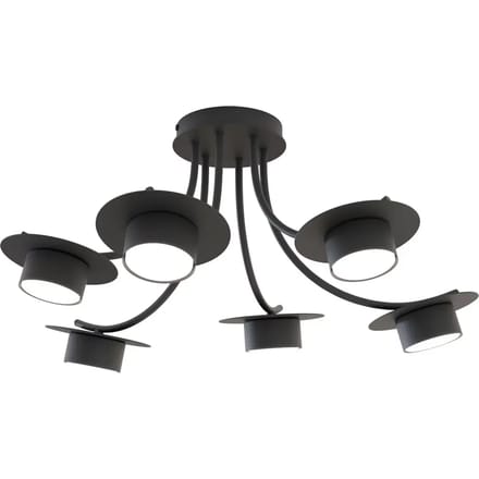 Plafondlamp met 6 gloeilampen Emibig Lighting Enso