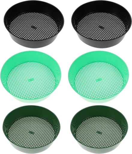 Plastic Grondzeef - Tuin Zeef - Bodem Voorbereiden - Duurzame Constructie - 6 Stuks - Diverse Kleuren
