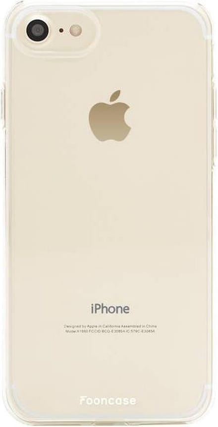 Fooncase Hoesje Geschikt voor iPhone 7 - Shockproof Case - Back Cover / Soft Case - Transparant