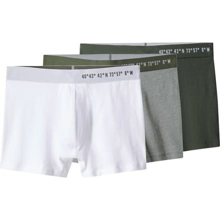 ESMARA MEN Set van 3 heren boxers (Groen/wit, S)