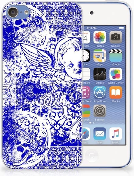 Silicone Back Case Apple iPod Touch 5 | 6 Angel Skull Blauw