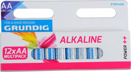 Grundi AA Alkaline Batterijen | 12 stuks