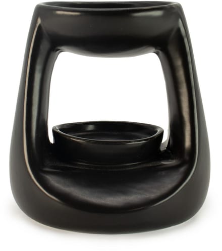 Keramische Zen oliebrander - Klein klassiek model - Matzwart