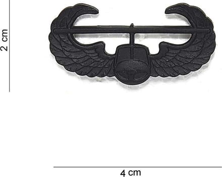 Embleem metaal Air assault wings zwart pin