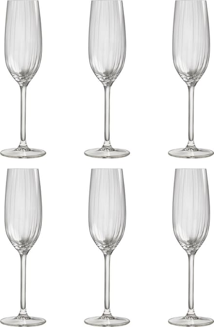 Royal Leerdam Adora Champagneflutes 21 cl / 210 ml | Set van 6 Stuks | Champagneglazen voor Prosecco en Cava | Glas | Vaatwasserbestendig
