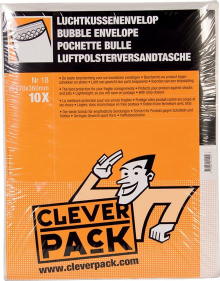 Envelop cleverpack luchtkussen 18 295x370 wit | 5 stuks