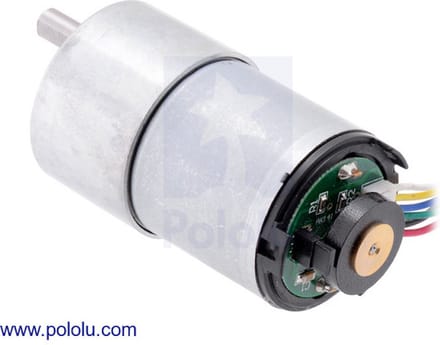 30:1 Metal Gearmotor 37Dx68L mm with 64 CPR Encoder (Helical Pinion) Pololu 4752