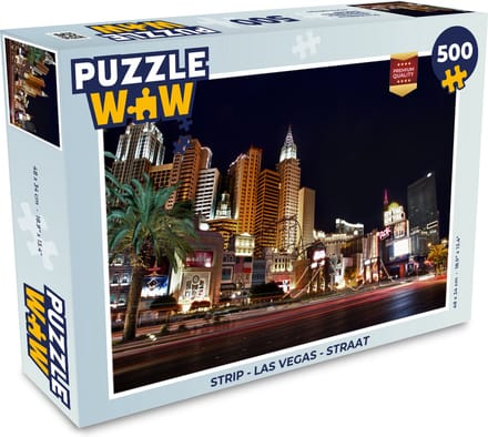 Puzzel Strip - Las Vegas - Straat - Legpuzzel - Puzzel 500 stukjes