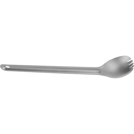 Lichtgewicht Lange Handgreep Titanium Spork Lepel Metalen Bestekset voor Buitenkamp Long-handled spoon fork