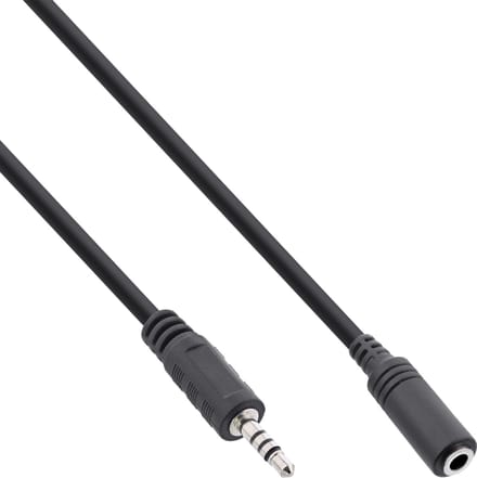 2,5mm Jack 4-polig (m) - 3,5mm Jack 4-polig (v) kabel - 2 meter