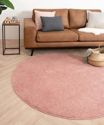 Rond vloerkleed - Fine roze 200