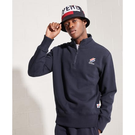 Superdry - Maat M Sportstyle Essential Half Zip Heren Trui