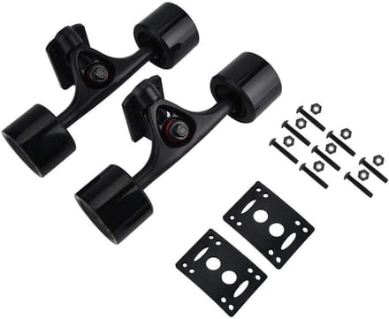 Complete Longboard Set 10,24 Inch Trucks, Wielen, Lagers en Accessoires (2-Delig)