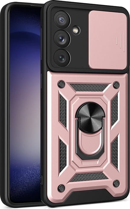 Samsung Galaxy S23 hoesje met Ringhouder - shockproof case - Rosegoud