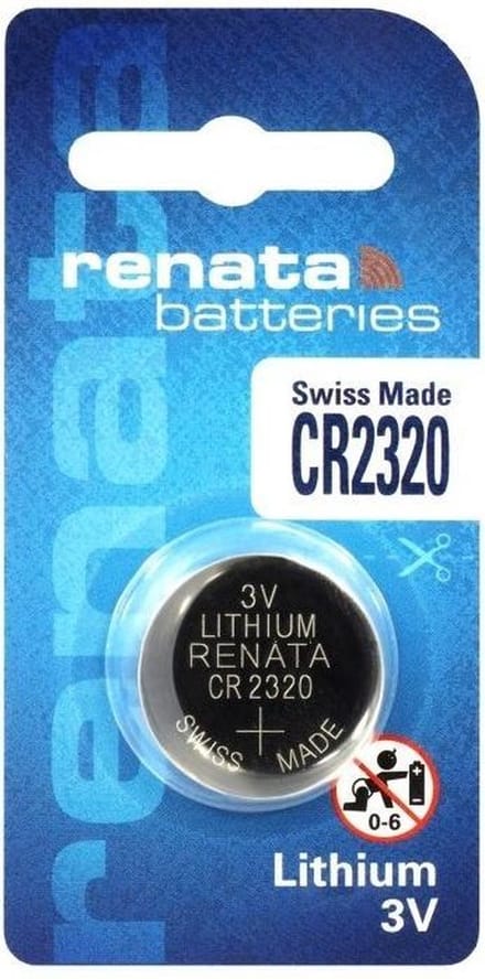 1 Stuk - Swiss Made CR2320 Renata lithium knoopcel batterij