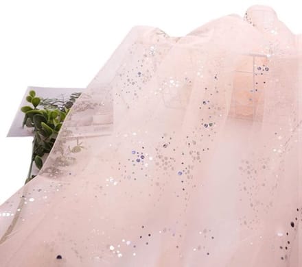 Allecto - Glitter tule decoratiestof - 160 cm x 2 m - Pailletten