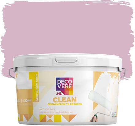 Decoverf clean muurverf lichtroze, 2.5L