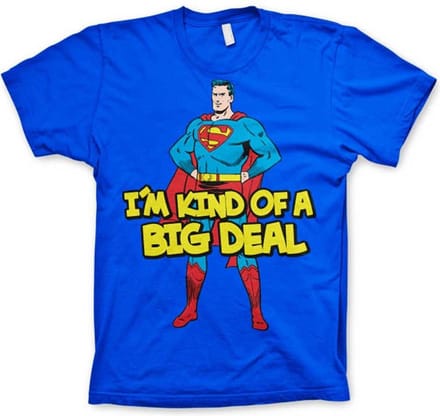 DC Comics Superman Heren Tshirt -M- I'm Kind Of A Big Deal Blauw