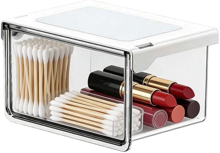 Lade organizer - Opbergbak transparant - Ruimtebeheer thuis - Stapelbaar ontwerp - 30 cm - Doorzichtig