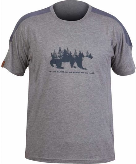 Hart Hunting Bear T-shirt Met Korte Mouwen Grijs 3XL Man