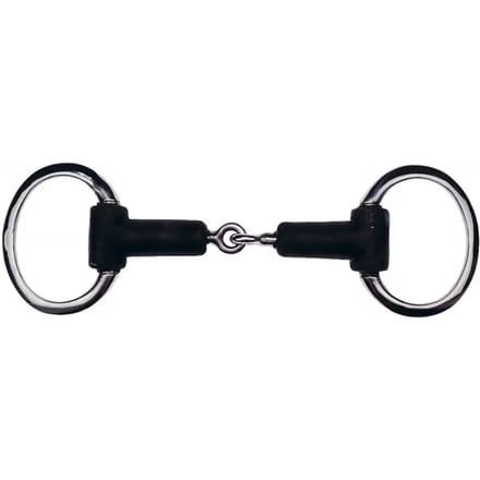 Gebroken rubber olijf bit ringen voor paarden Feeling