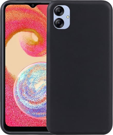 Flexibele achterkant Silicone hoesje Zwart Geschikt voor: Samsung Galaxy A04E
