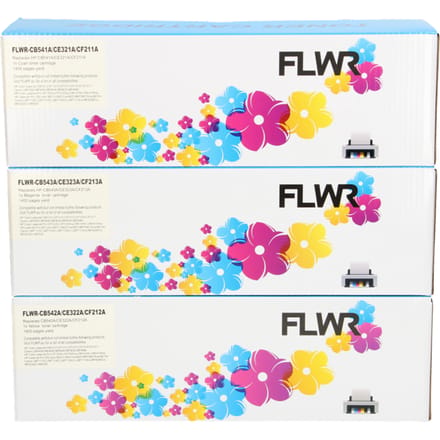 FLWR - Toner / 128 / 3-pack Kleur - Geschikt voor HP