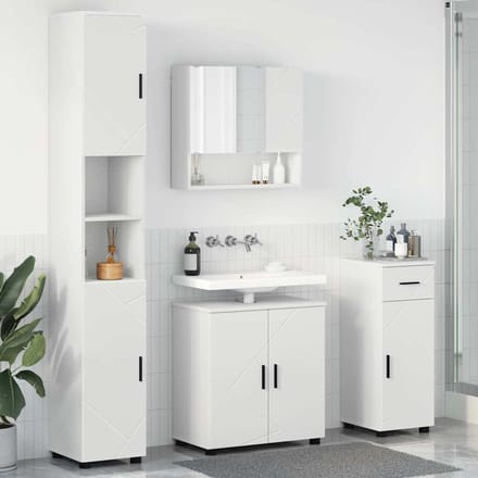 vidaXL - Badkamermeubel - Set - 4 - st - Wit - 61 - x - 35 - x - 64 - cm
