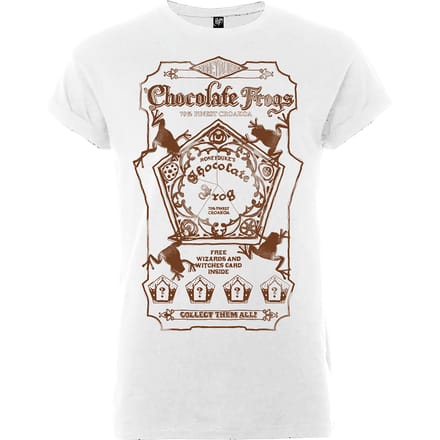 Harry Potter Honeydukes Chocolate Frogs Dames T-shirt - Wit/Bruin - L