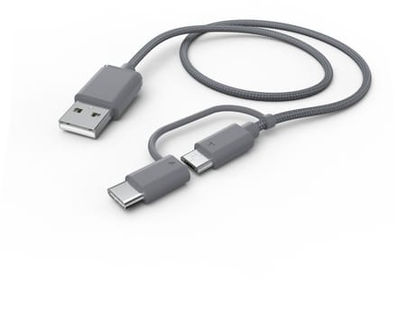 Hama 00187224 USB-kabel USB 2.0 1 m USB A Micro-USB A Grijs