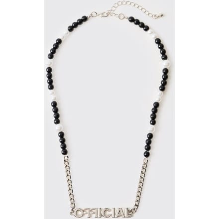 Silver Chain & Mixed Pearl Pendant Necklace