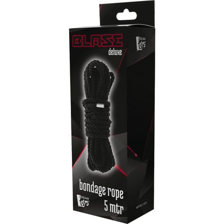 Blaze - Deluxe bondagetouw 5 meter - Zwart